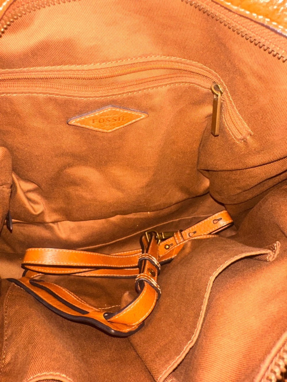 Fossil Kendall Satchel Large Rare Like New Leather Y2K Speedy Style Purse - Picture 4 of 13